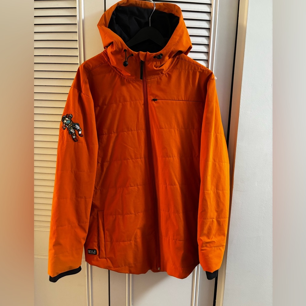 BYLT Premium Basics Drop-Cut Puffer Jacket in orange.XL